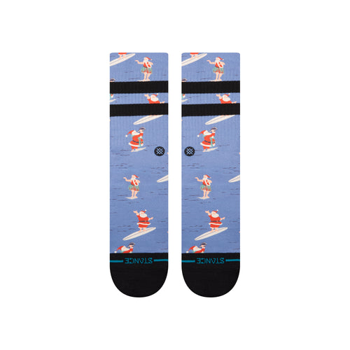 Stance SURFING SANTA CREW SOCKS in BLUE