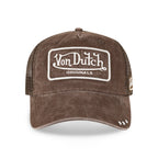 Von Dutch VD Originals Super Patch Trucker Hat Brown in Brown