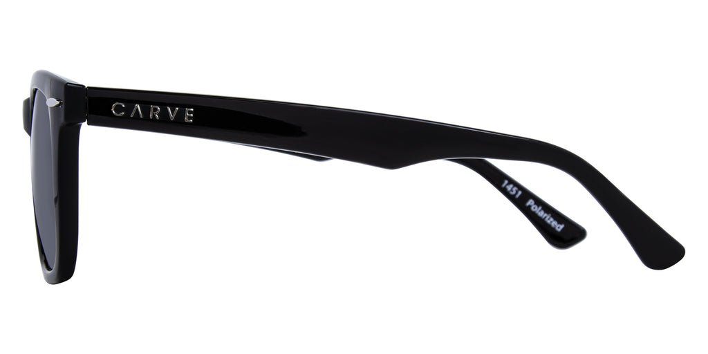 Carve Wow Vision - Polarized Gloss Black Frame Sunglasses in Single