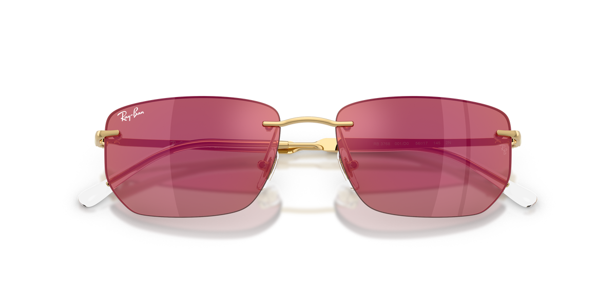 Ray-Ban® ARISTA DARK VIOLET MIRROR RED in Arista Gold