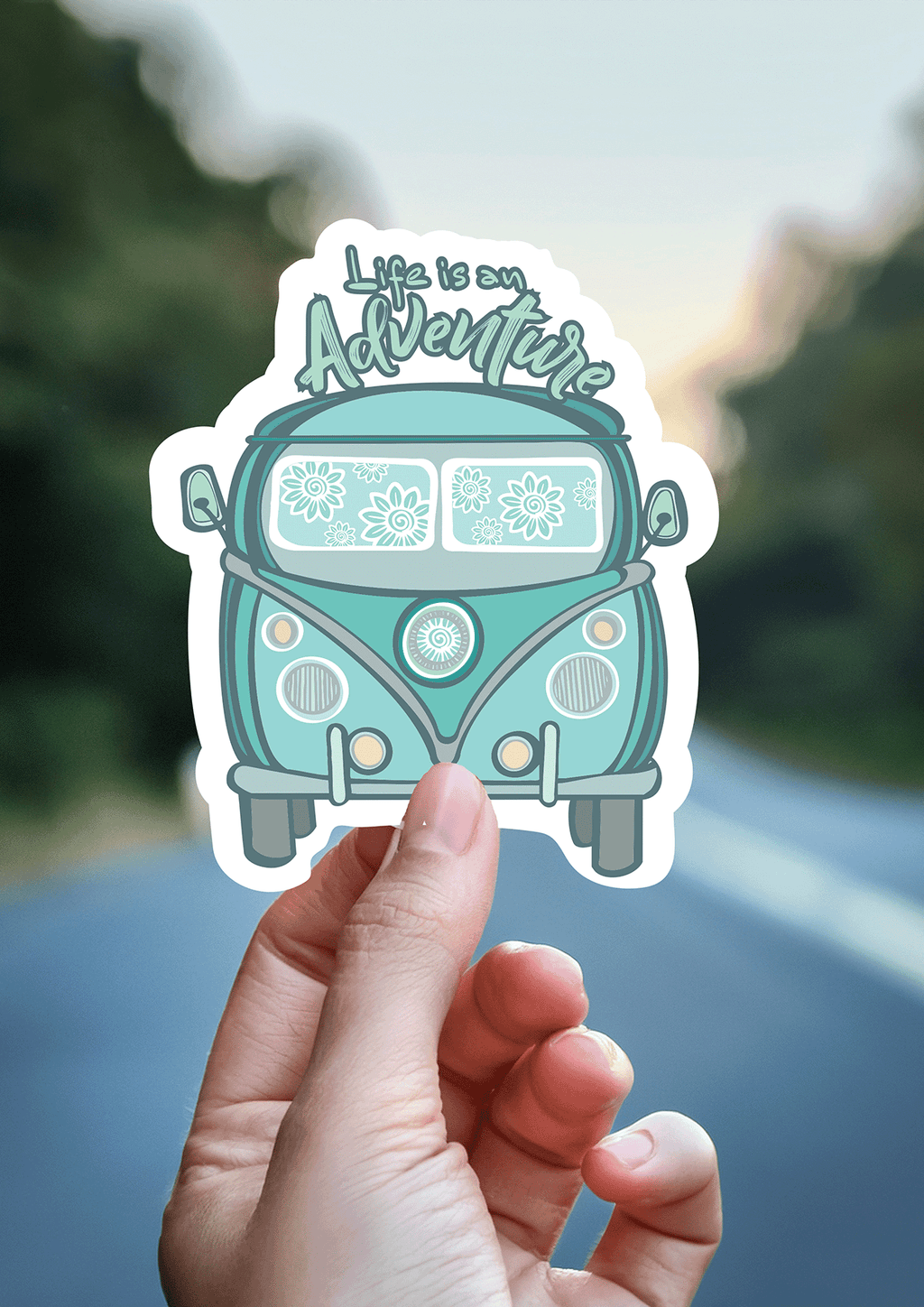 Trevena & Co Choose Adventure Kombi Van Vinyl Sticker in Single