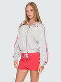 Thrills Co Tournament Of Roses Zip Hood Fleece - Snow Marle in Snow Marle