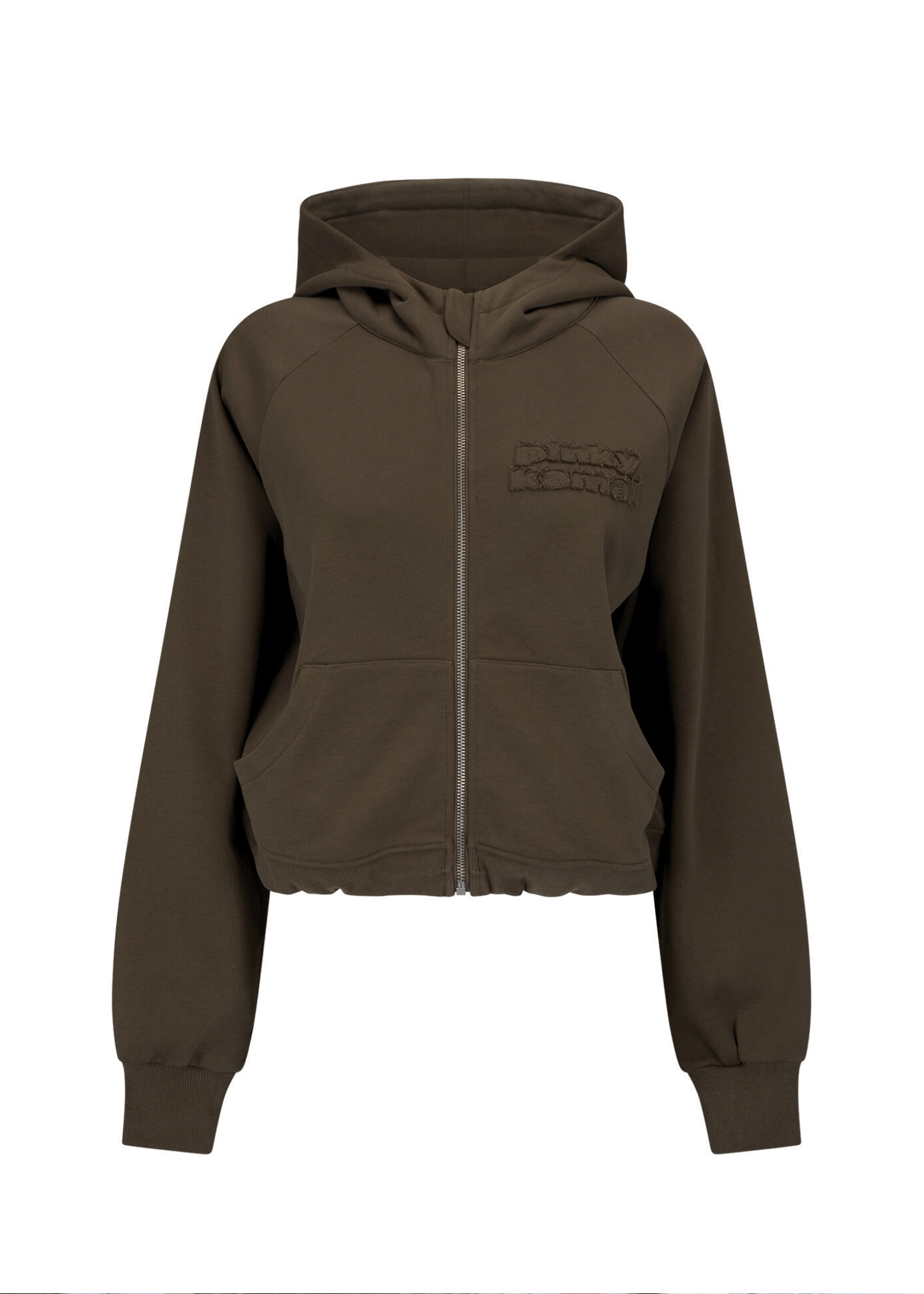 Pinky & Kamal Cropped Zipper Hoodie