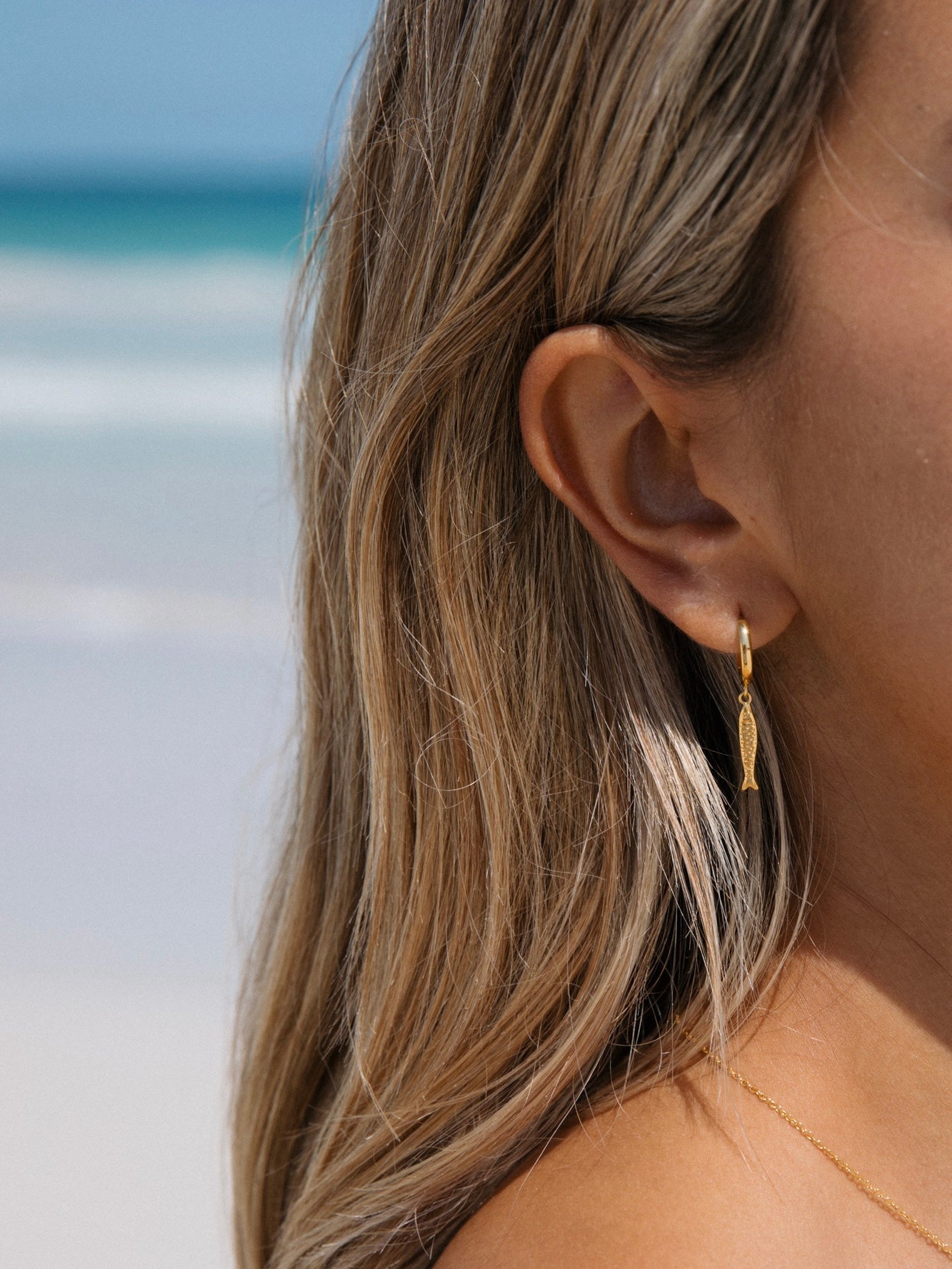 Malakai The Label Sardine Hoops in 18k Gold in Default Title