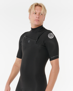 Rip Curl Mens Dawn Patrol 2/2 Chest Zip Springsuit in Black