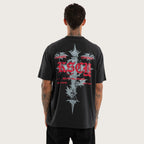 Kiss Chacey Underground Box Fit Tee in Pigment Anthracite