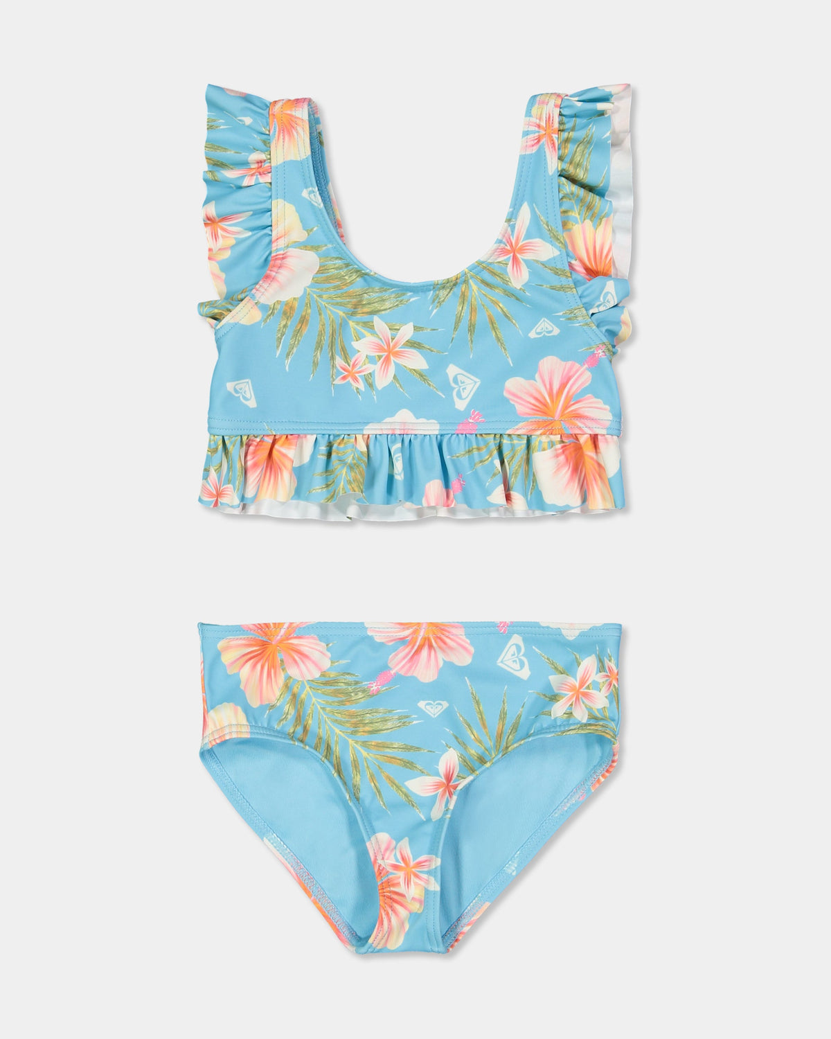 Roxy Girls 2-7 Hawayiha Crop Top Two Piece in Splish Splash Hawayi