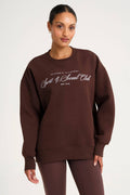 All Fenix Collegiate Graphic Crew Neck Jumper in Espresso