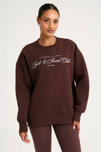 All Fenix Collegiate Graphic Crew Neck Jumper in Espresso