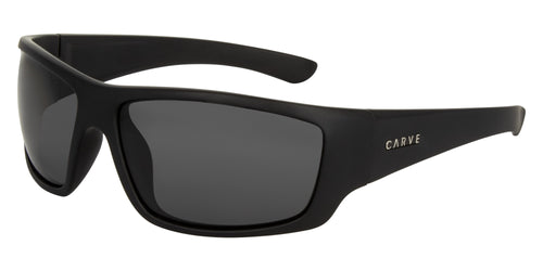 Carve Moray - Matte Black Frame with Grey Polarized Lens in Single