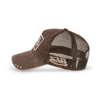 Von Dutch VD Originals Super Patch Trucker Hat Brown in Brown