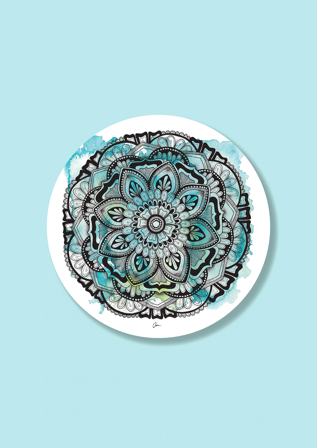 Mandala Watercolour Vinyl Sticker