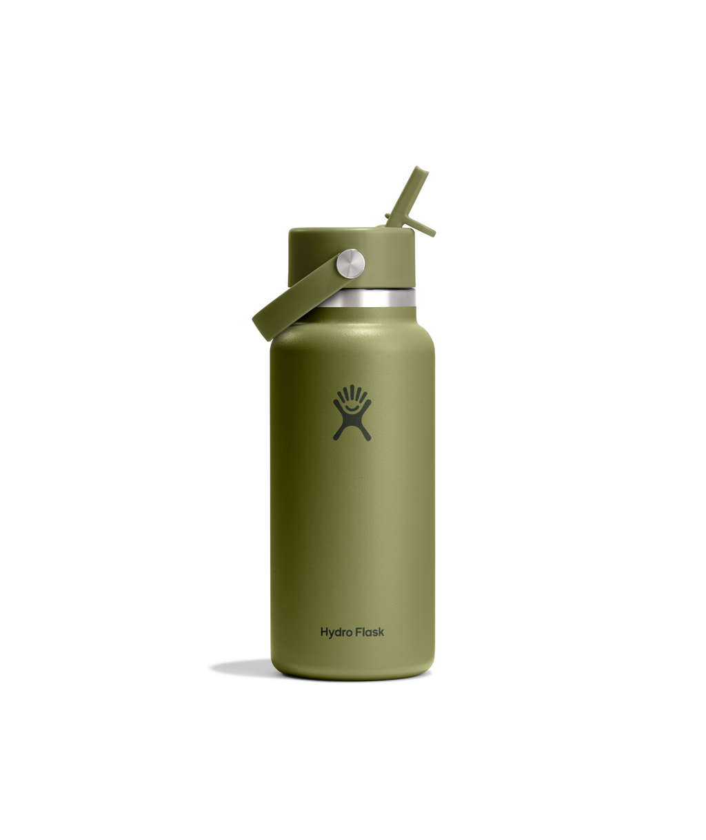 Hydro Flask 32oz (946mL) Wide Mouth Flex Straw Cap in Palmer Green
