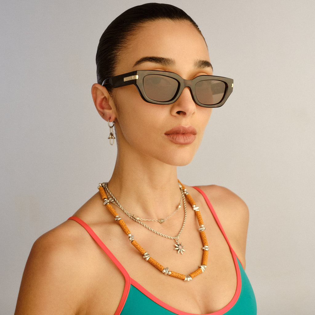 Le Specs CUBITO + TORT in BROWN MONO