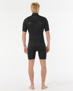 Rip Curl Mens Dawn Patrol 2/2 Chest Zip Springsuit in Black