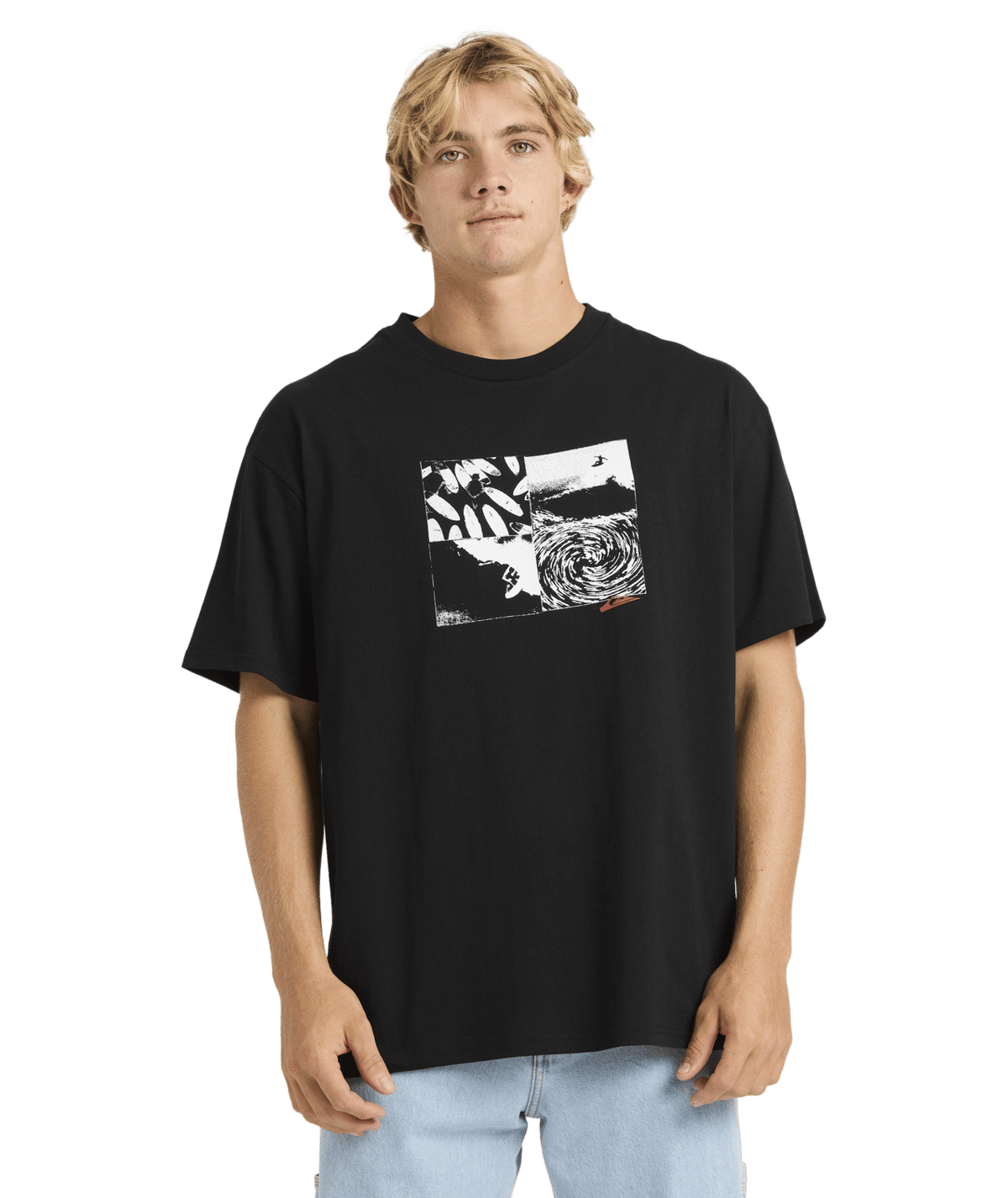 Quiksilver Mens Mercury Montage T-Shirt in Black