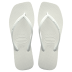 Havaianas Slim Square Solid White in Solid White
