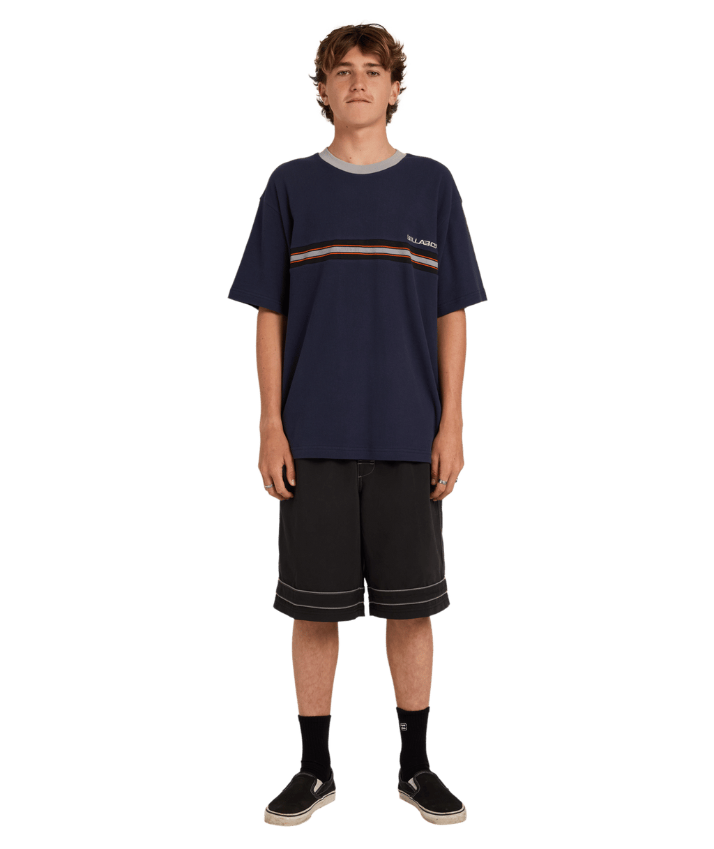 Billabong Mens Spec Ribbed T-Shirt in DUSTY INDIGO