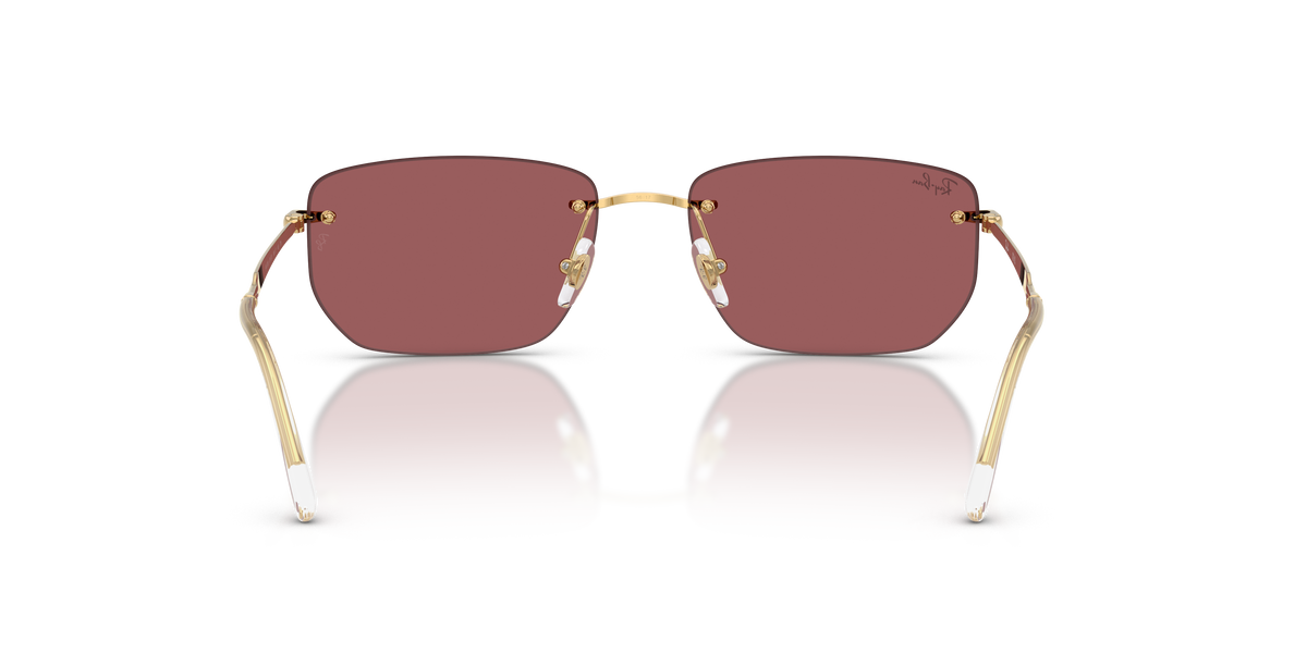 Ray-Ban® ARISTA DARK VIOLET MIRROR RED in Arista Gold