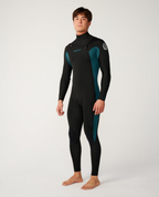 Rip Curl Mens Dawn Patrol 3/2 Chest Zip Wetsuit in Green