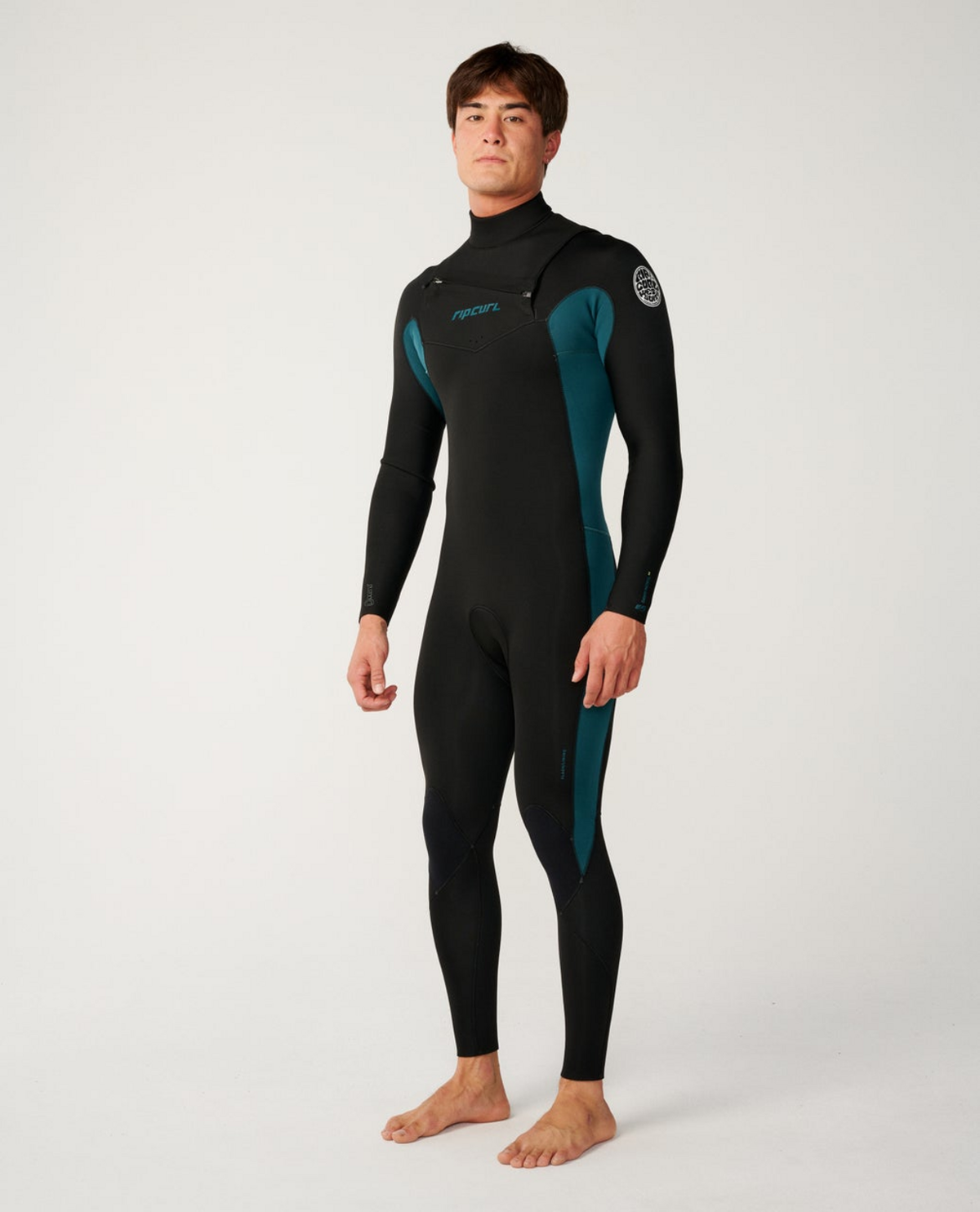Rip Curl Mens Dawn Patrol 3/2 Chest Zip Wetsuit in Green