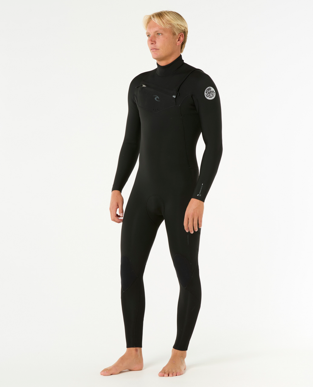 Rip Curl Mens Dawn Patrol 3/2 Chest Zip Wetsuit in Black