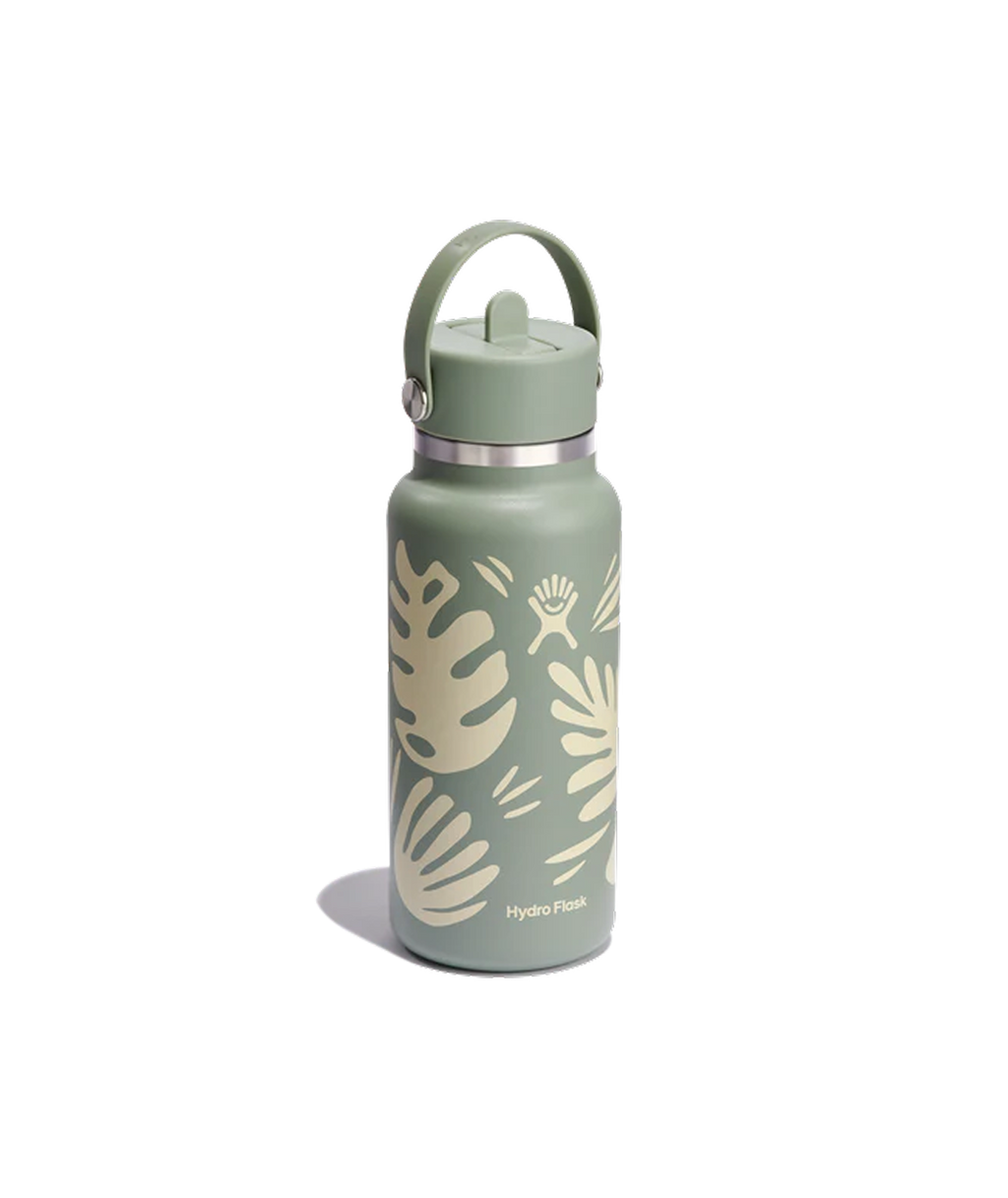 Hydro Flask 32 Oz Wide Flex Straw Cap in Botanical Bliss Agave