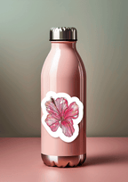 Trevena & Co Hibiscus Flower Watercolour Vinyl Sticker in Single