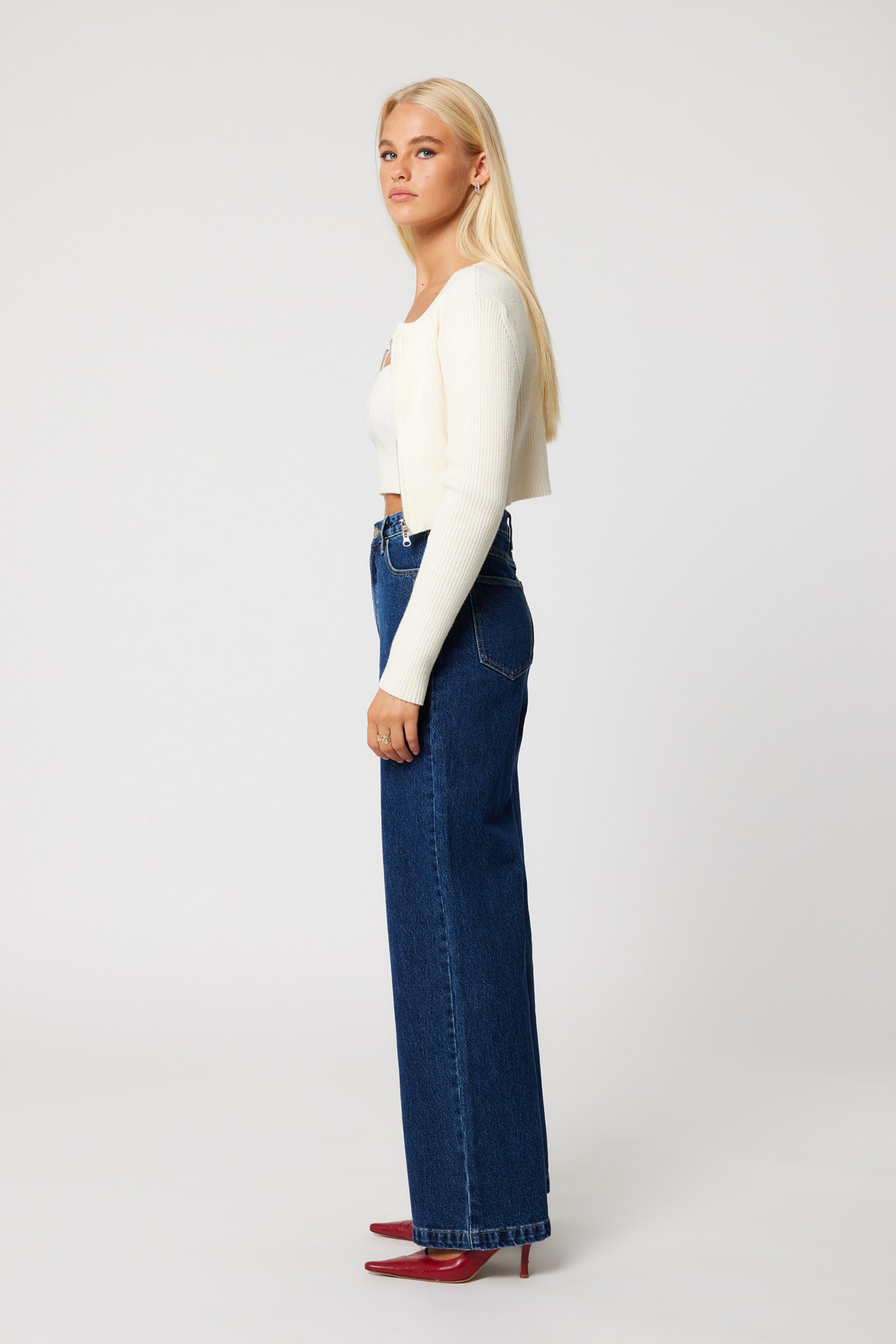 Abrand Jeans 94 Wide Tara in DARK BLUE