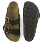 Birkenstock Arizona Sfb Mocca Suede Leather Narrow in Mocca