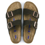Birkenstock Arizona Sfb Mocca Suede Leather Narrow in Mocca