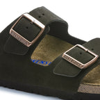 Birkenstock Arizona Sfb Mocca Suede Leather Narrow in Mocca