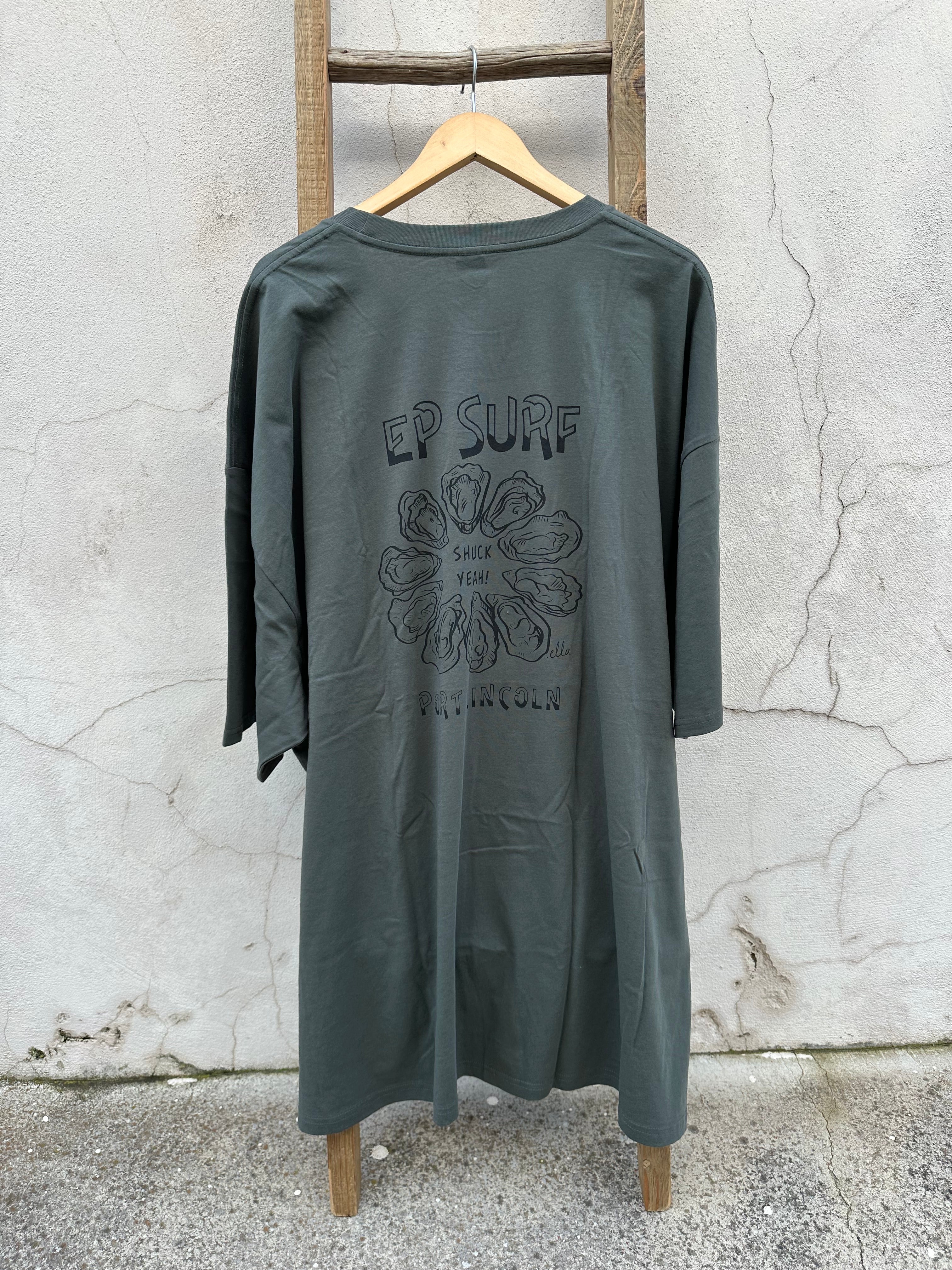 EP SURF Mens Shuck Yeah Tee (4XL & 5XL Only) - Charcoal/Black