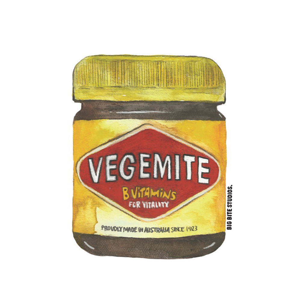 Big Bite Studios Vegemite Waterproof Sticker — By Big Bite Studios in Single