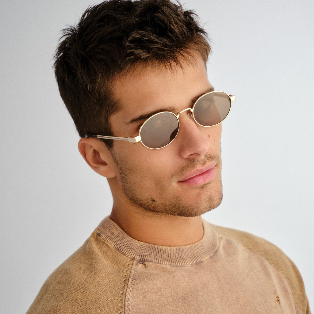 Le Specs POSEIDON DEUX GOLD in BROWN MONO POLARIZED
