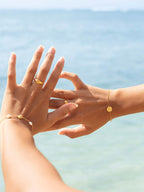 Malakai The Label Sand Dollar Bracelet in 18k Gold in Default Title