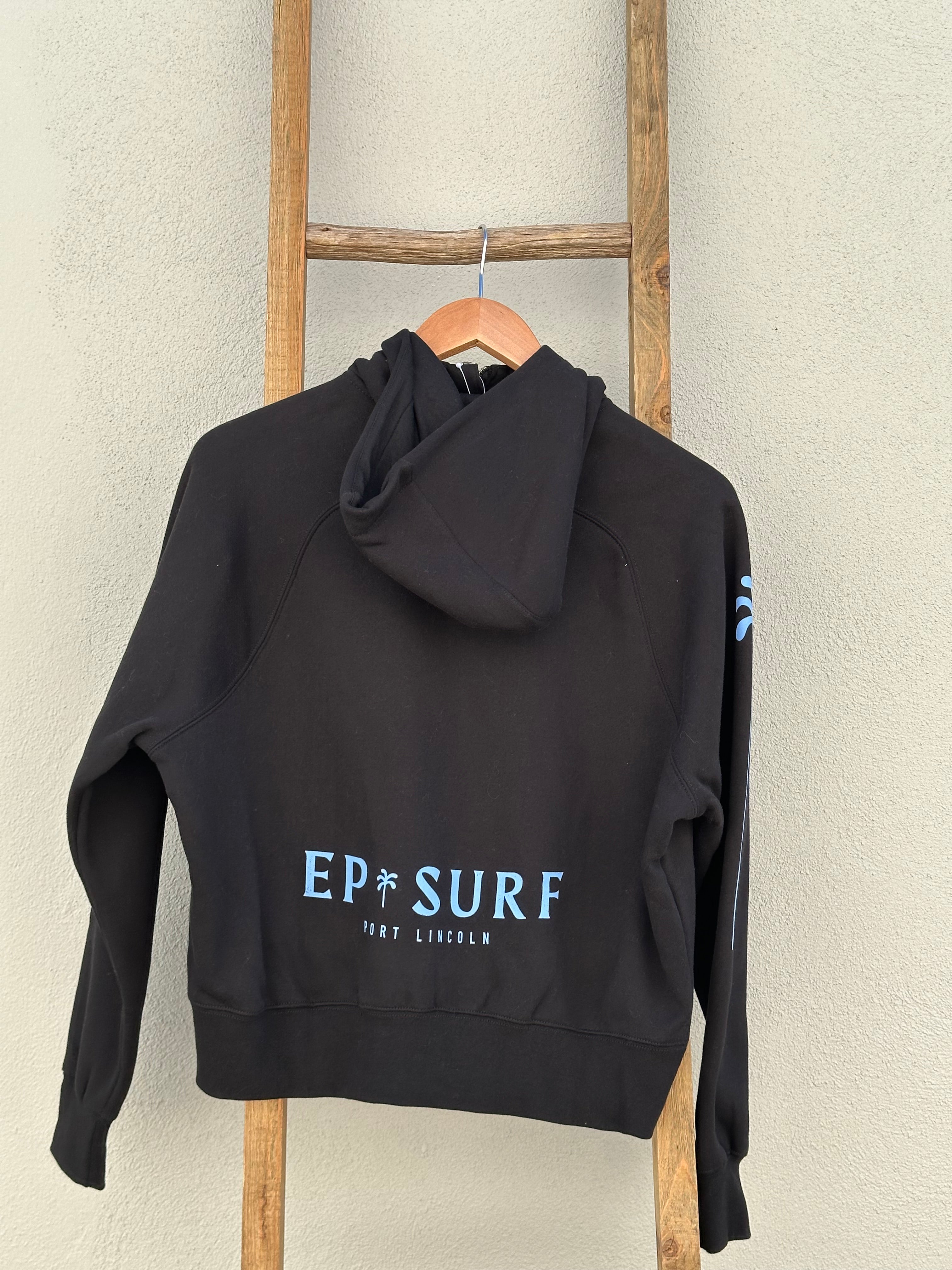 EP SURF Womens Palm Quarter Zip Jumper - Black/Blue