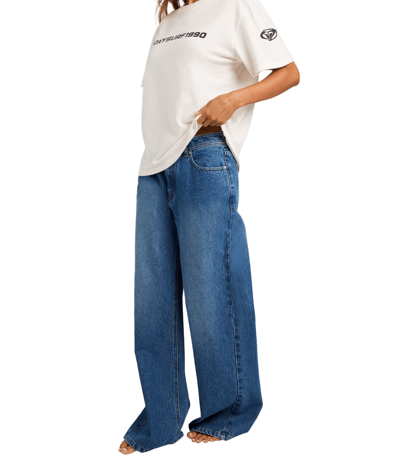 Roxy BACKSLIDER DENIM PANT in BLUE