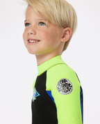 Rip Curl Groms Omega Back Zip Springsuit Wetsuit in Lemon