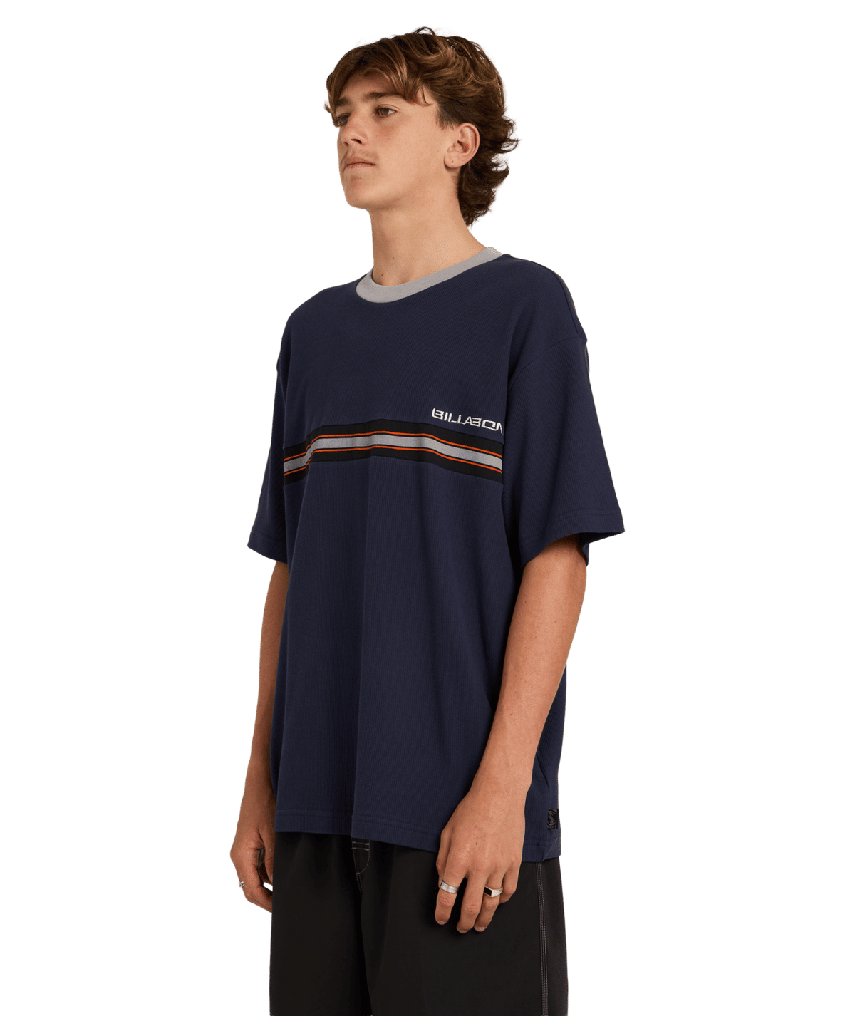 Billabong Mens Spec Ribbed T-Shirt in DUSTY INDIGO