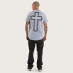 Kiss Chacey Sanctus Dual Curved Tee in Pigment Lavender