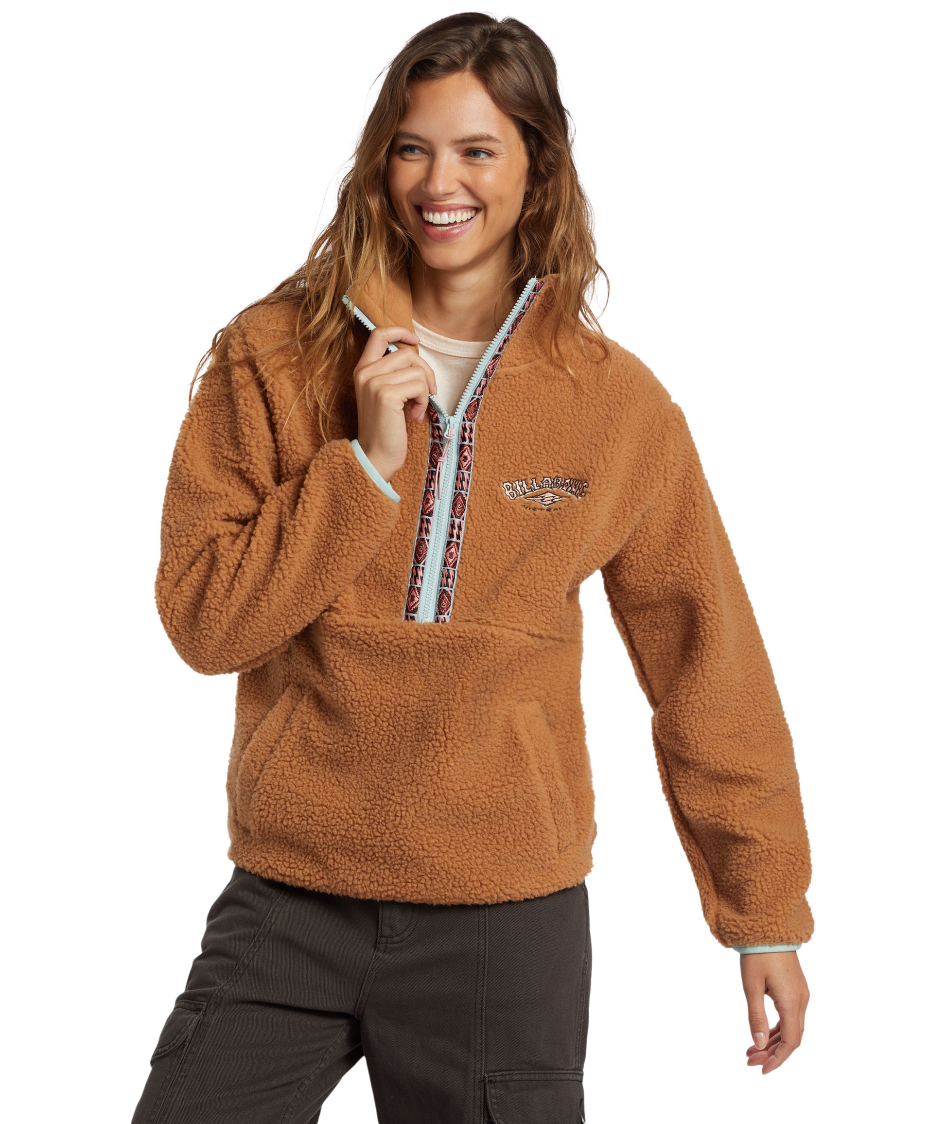 Billabong Horizon Mock Neck in SANDALWOOD