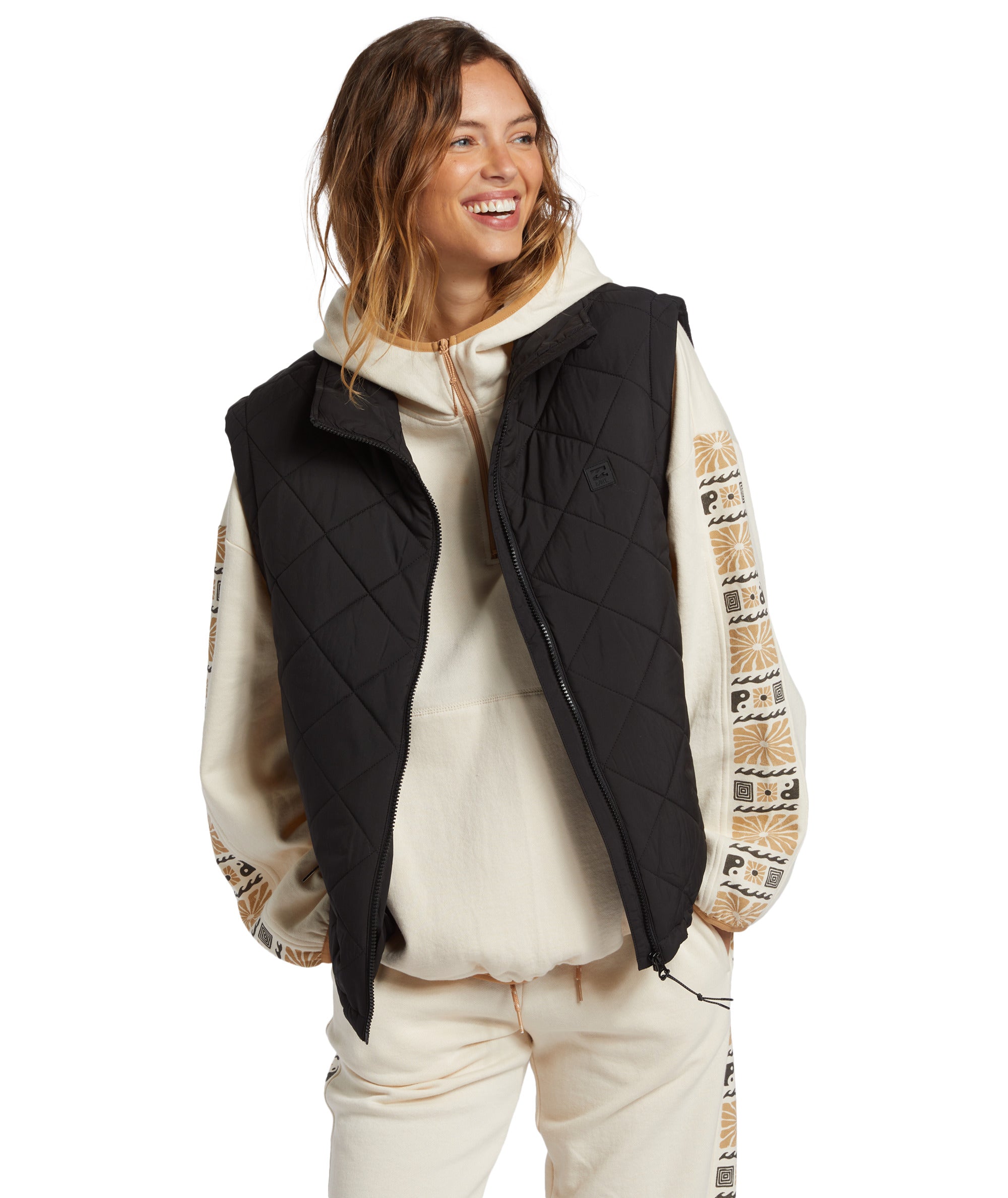 Billabong Transport Puffer Vest in BLACK