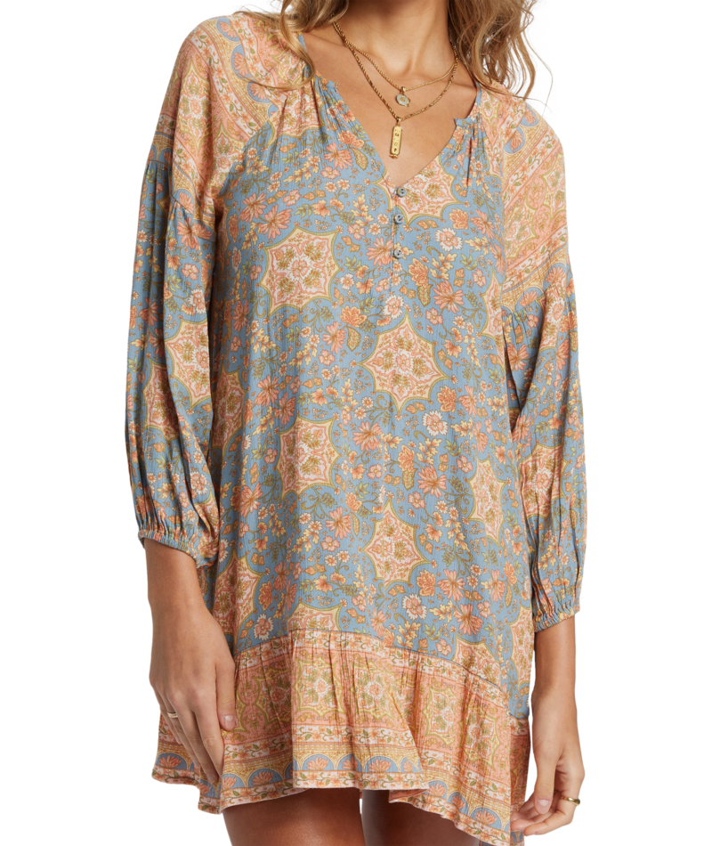 Billabong Shes A Dreamer Dress in Western Sky