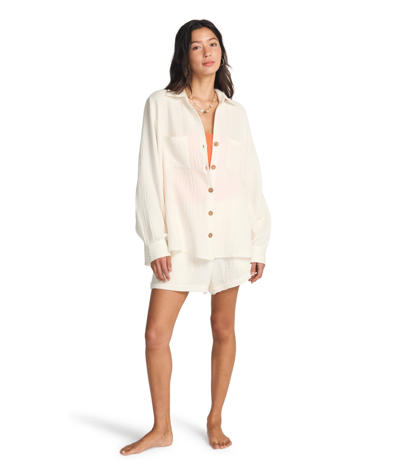 Billabong Swell Blouse in SALT CRYSTAL