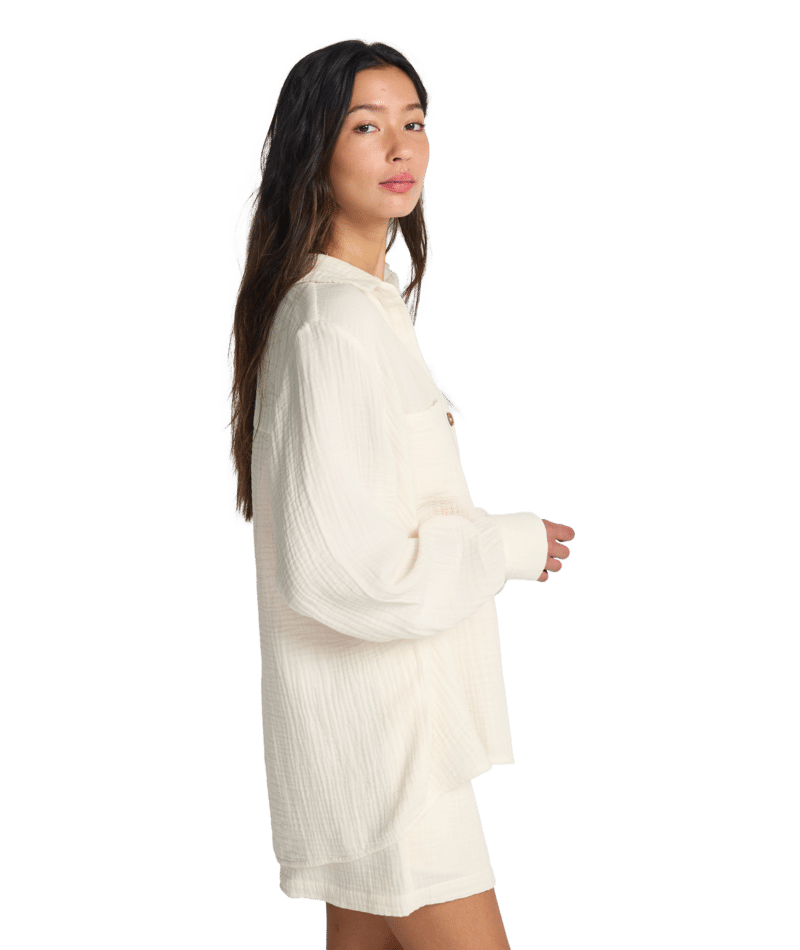 Billabong Swell Blouse in SALT CRYSTAL