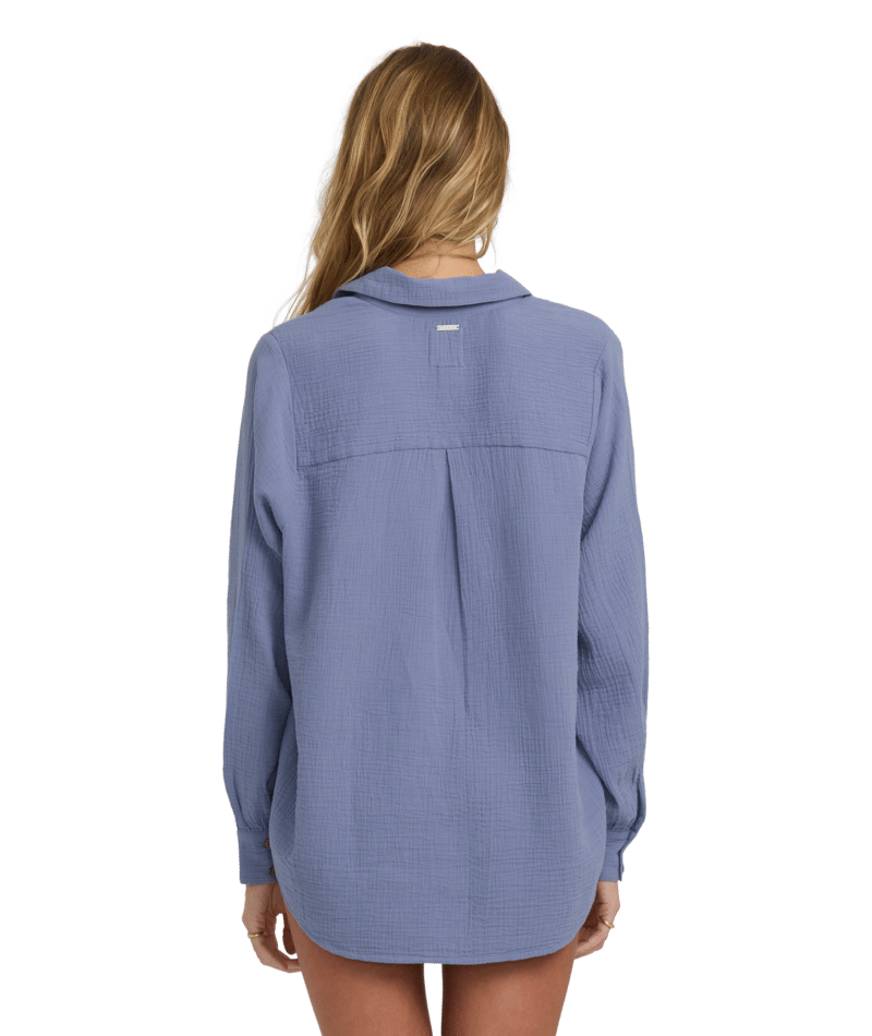 Billabong Sweet Swell Ls Wvn in STONE BLUE