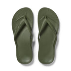 Archies Footwear Arch Support Thongs - Classic - Olive in Single