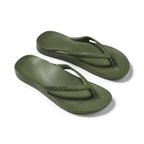 Archies Footwear Arch Support Thongs - Classic - Olive in Single