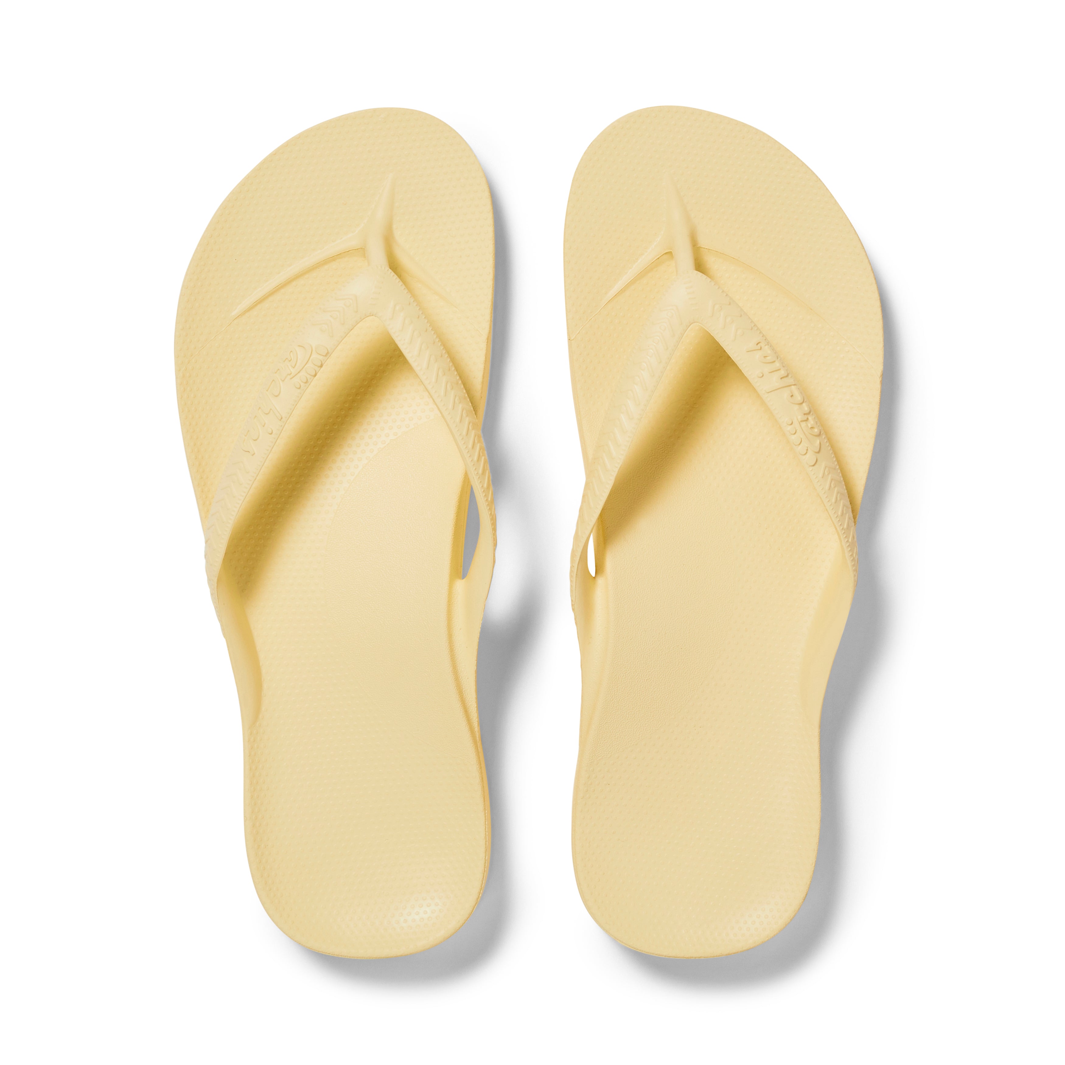Archies Footwear Arch Support Thongs - Classic - Lemon in Single